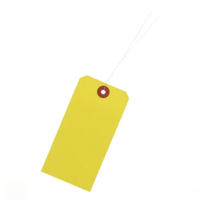 針金荷札(黄/1000枚) 42x90mm EA475HZ-22 4550061770566【別送品】