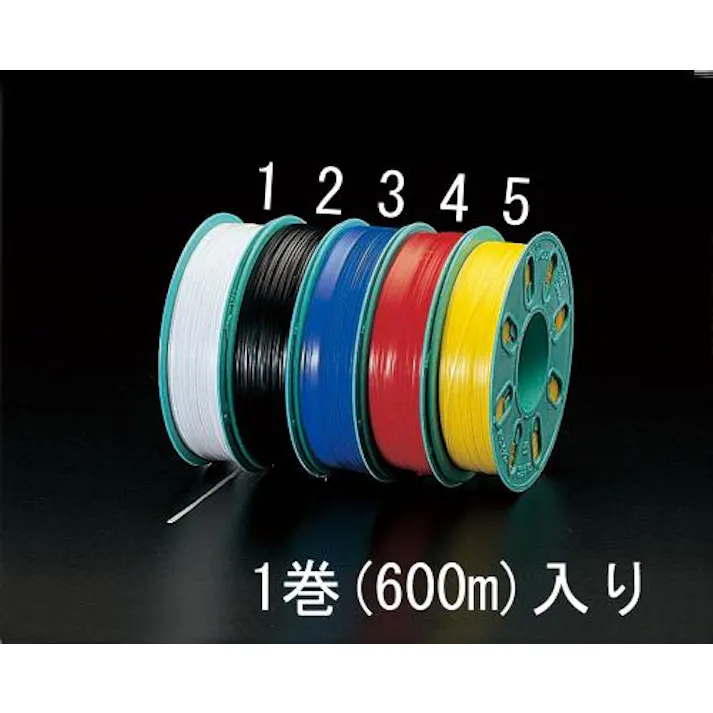 ESCO 4.0mmx600m ビニタイ(PVC製/赤) 結束バンド 4518340595613 EA475VA-4(CDC)【別送品】