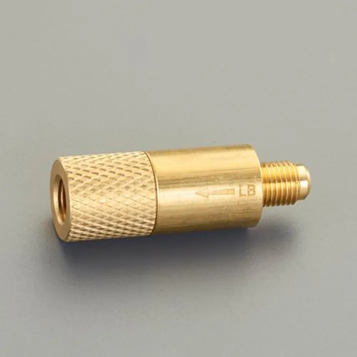 ロテックス(ROTEX) 1/4” チェックバルブアダプター 冷凍機・空調機工事用部材 4518340334311 EA491L-1(CDC)【別送品】