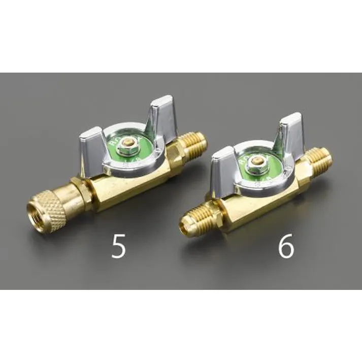 ロテックス(ROTEX) F1/4” x F1/4” ボールバルブ(サービス用) 冷凍機・空調機工事用部材 4518340334366 EA496EP-6(CDC)【別送品】
