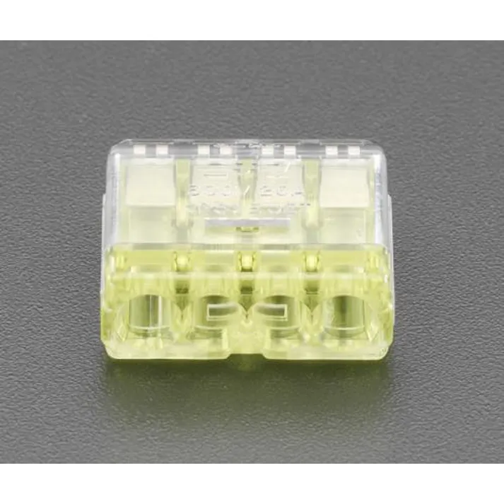 ESCO 4極 差込形電線コネクター(50個) コネクター 4518340032477 EA538PD-4(CDC)【別送品】