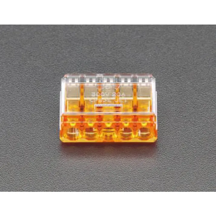 ESCO 5極 差込形電線コネクター(50個) コネクター 4518340032484 EA538PD-5(CDC)【別送品】