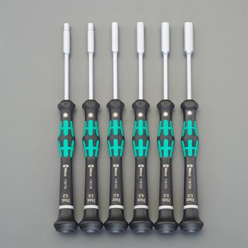 Wera ドライバーセット(精密用/インチ) [Nut] 6本組 EA550MG-120 4550061658338【別送品】