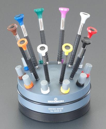 回転台付精密ドライバー 10本組 EA550SW-11 4518340751743【別送品】