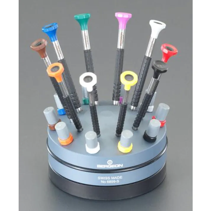 回転台付精密ドライバー 10本組 EA550SW-11 4518340751743【別送品】