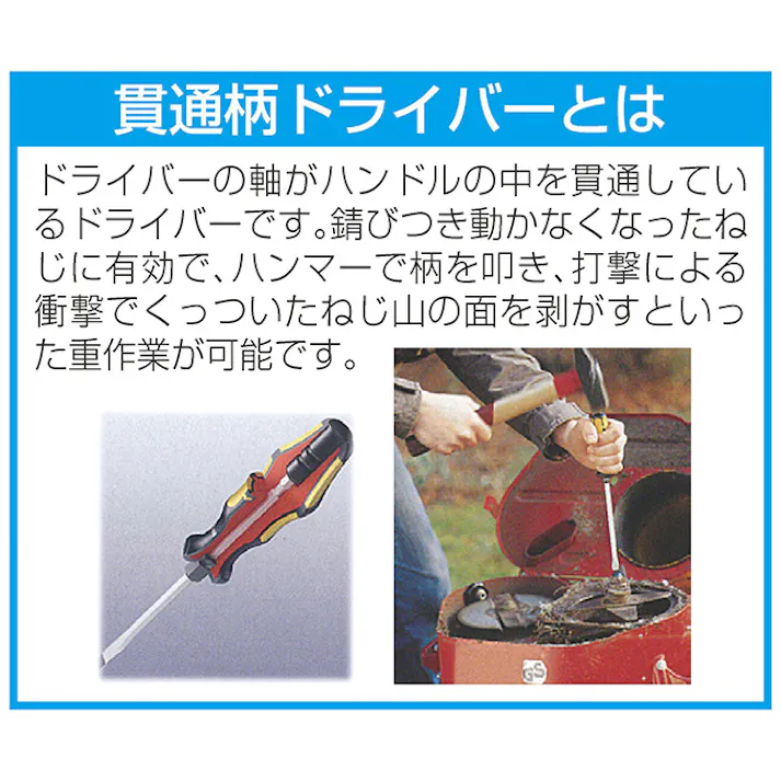 ESCOオリジナル ドライバー(貫通柄/ケース付) 6本組 EA557AV-600 4518340941755【別送品】