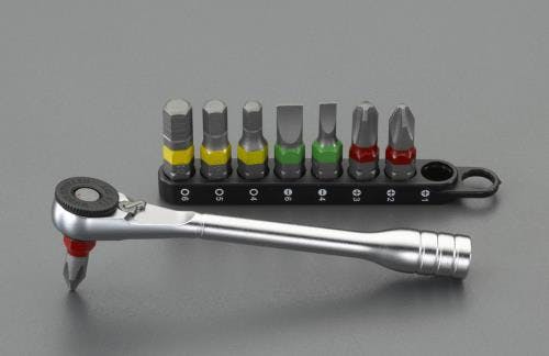 SIGNET(シグネット) ドライバーセット(ラチェット式) [+-Hex] EA562-30 4548745255966【別送品】