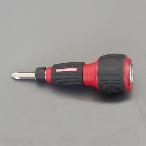 ESCOオリジナル ドライバー(ラチェット式・電工型) [+-] #2x6.0mm EA564AH-112 4550061103241【別送品】