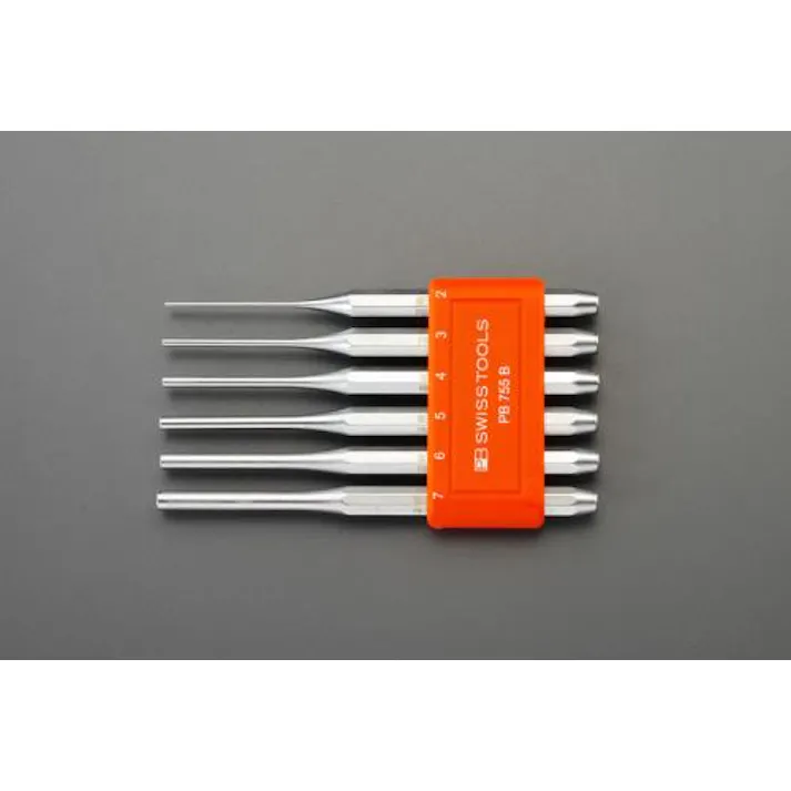 PBSWISSTOOLS 6本組/2.0-7.0mm ピンポンチセット センターポンチ、けがき針、ポンチ 4518340036260 EA572(CDC)【別送品】