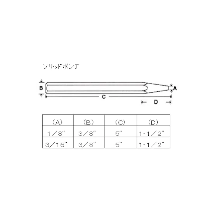 タガネ・ポンチセット 14本組 EA572MA-3 4518340568723【別送品】