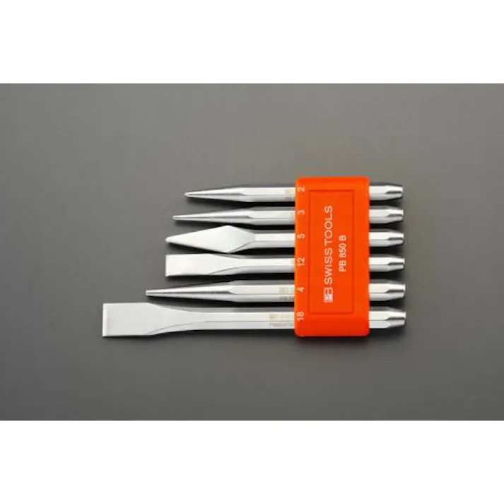 PBSWISSTOOLS タガネ・ポンチセット 6本組 EA572ZB 4518340036581【別送品】