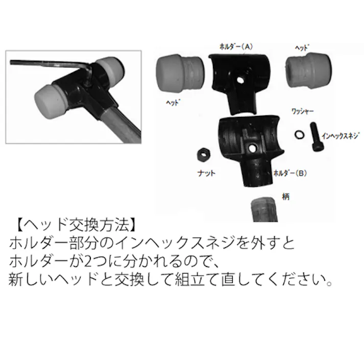 HALDER(ハルダー) ハンマー(合成ゴム/プラスティック) 1130g/50mm EA575H-83 4518340785472【別送品】