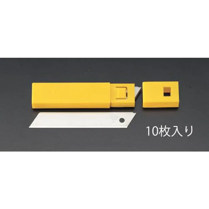 ESCO 100x18x0.5mm カッターナイフ替刃・折れ線無(10枚) 文房具 4518340624344 EA589CA-3(CDC)【別送品】