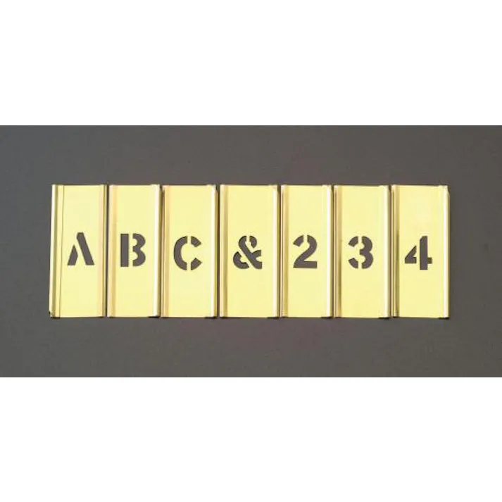 ステンシルプレート(真鍮製) 約51mm/45枚組 EA591BX-5 4548745152715【別送品】