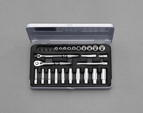 京都機械工具(KTC) ソケットレンチセット 1/4”DR EA618NC-4