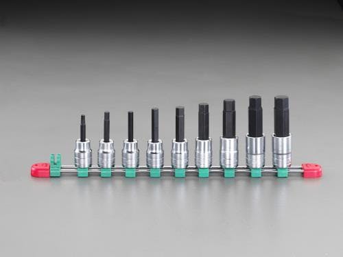 京都機械工具(KTC) ビットソケットセット [HEX] 1/2”DR/3/16”-5/8