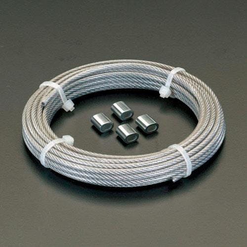 ステンレスロープ(ナイロン被覆) 1.5/2.0mmx10m/7x7 EA628SL-12 4518340432611【別送品】