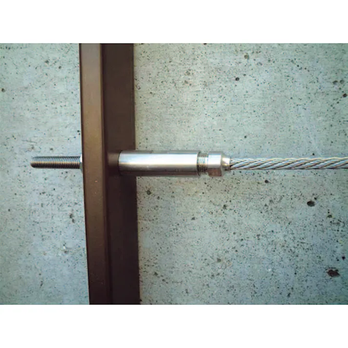 ワイヤー止め金具(右ねじ/ステンレス製) 4mm/M6 EA638RL-14 4548745649062【別送品】