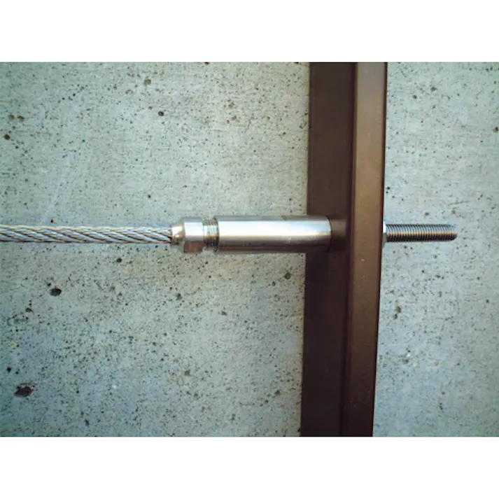 ワイヤー止め金具(右ねじ/ステンレス製) 5mm/M8 EA638RL-15 4548745645910【別送品】