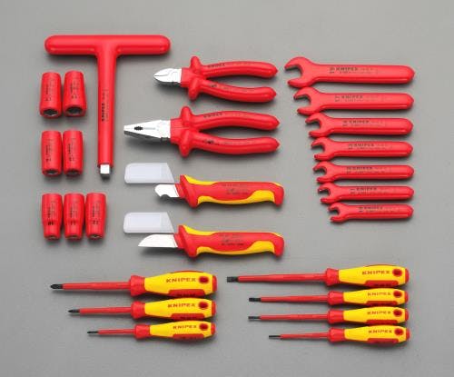 KNIPEX(クニペックス) [26個組] 絶縁工具セット 絶縁保護具・工具 4518340060166 EA640XA(CDC)【別送品】 | 作業 工具・作業用品・作業収納 | ホームセンター通販【カインズ】