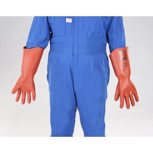 渡部工業 高圧用絶縁手袋(胴太型/7000V) [S] EA640ZE-2S 4550061091296【別送品】