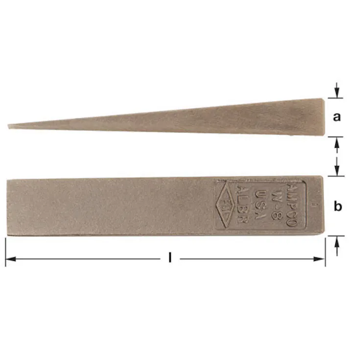 フランジウェッジ(ノンスパーキング) 50x10x180mm EA642KN-50 4518340348332【別送品】