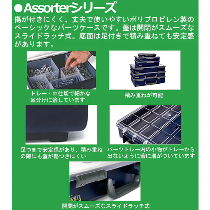 パーツケース(ハンディーBOX) 338x261x57mm/外寸 EA661A-2 4518340868144【別送品】