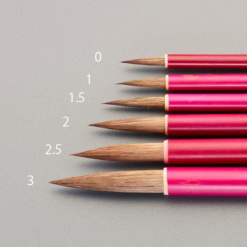 文字筆(馬毛) 3号 EA109MJ-3 4518340366084【別送品】