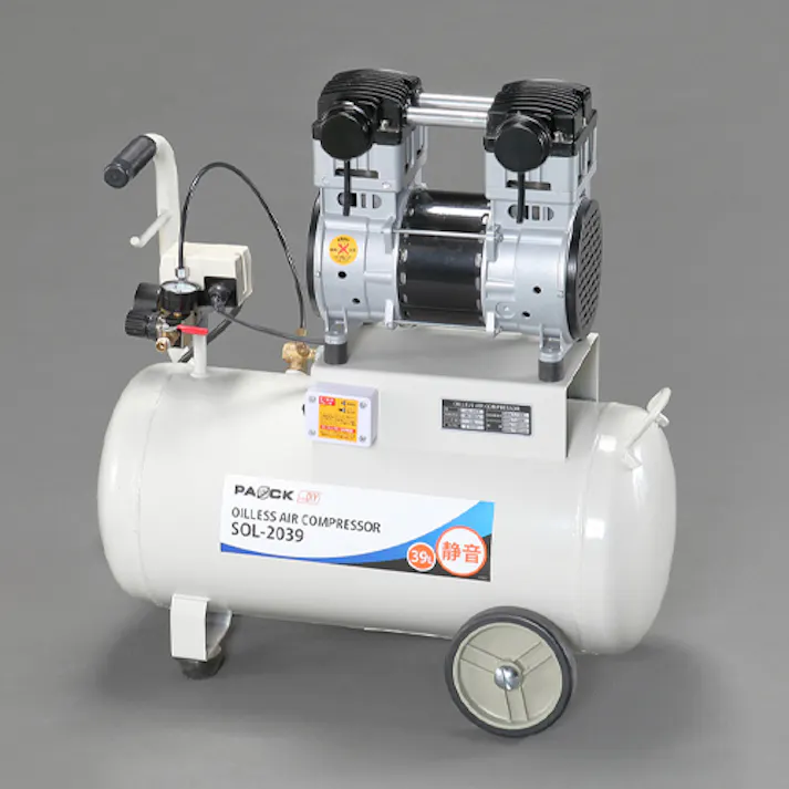 パオック エアーコンプレッサー(25L/オイルレス) AC100V/ 650W EA116SW-1 4550061292617【別送品】