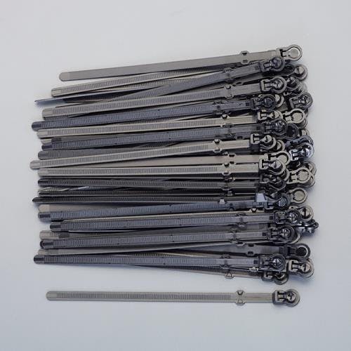 結束バンド(再結束タイプ/黒/100本) 204mm EA475ET-20 4518340071506【別送品】
