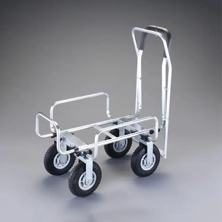 伸縮式アルミカート(ブレーキ付) 410x690mm/100kg EA520DB-2A 4518340014374【別送品】
