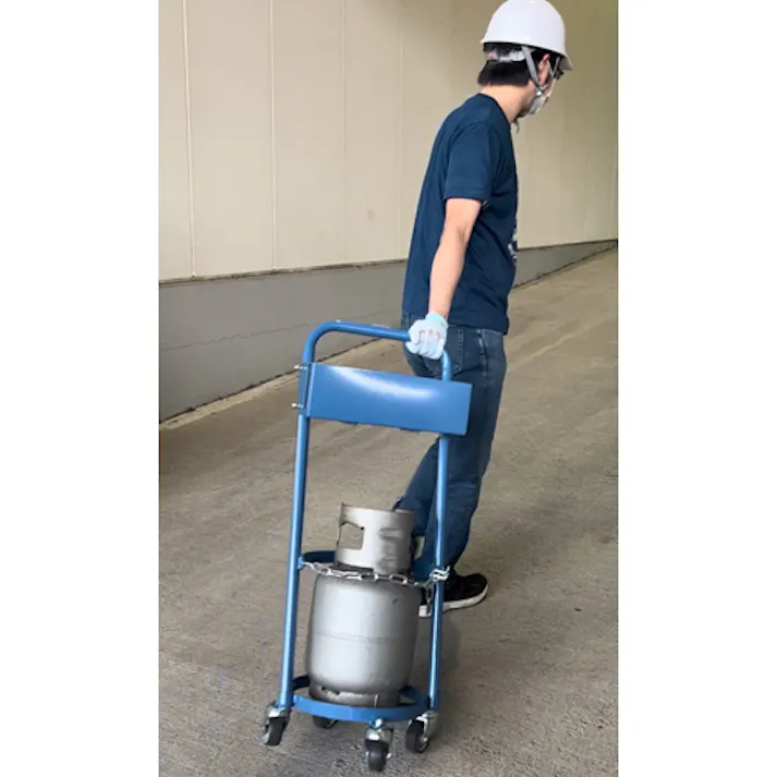 ボンベ用ハンドトラック φ300mm EA520FD-60 4550061426012【別送品】