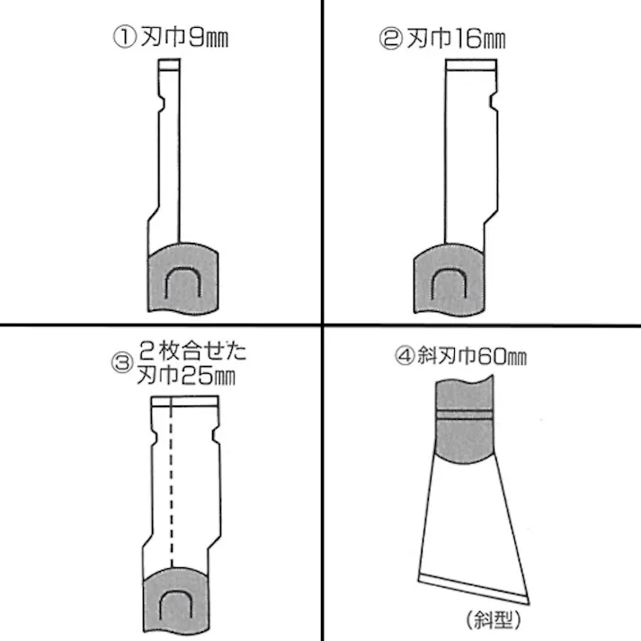 スクレーパー(斜型) 9・16・25・60x250mm EA524AE-19 4518340333253【別送品】