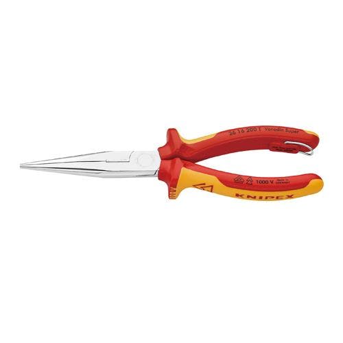 KNIPEX(クニペックス) 絶縁ラジオペンチ(グリップ/直/落下防止) 200mm EA537KC-201 4518340147201【別送品】