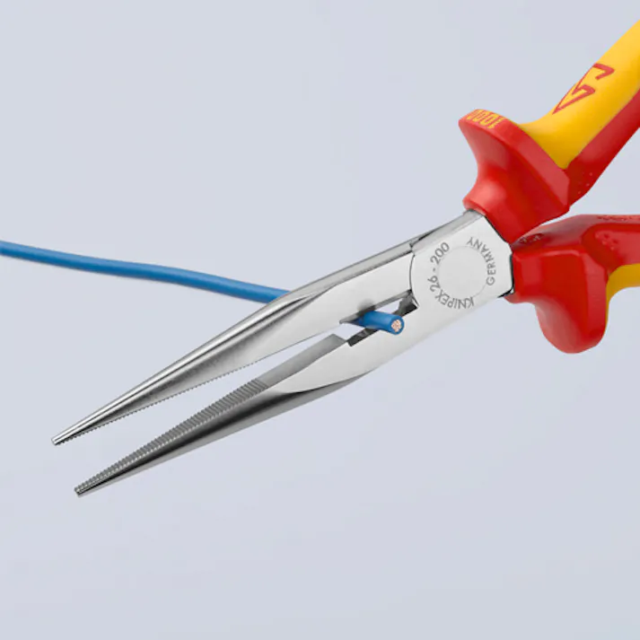 KNIPEX(クニペックス) 絶縁ラジオペンチ(グリップ/直/落下防止) 200mm EA537KC-201 4518340147201【別送品】