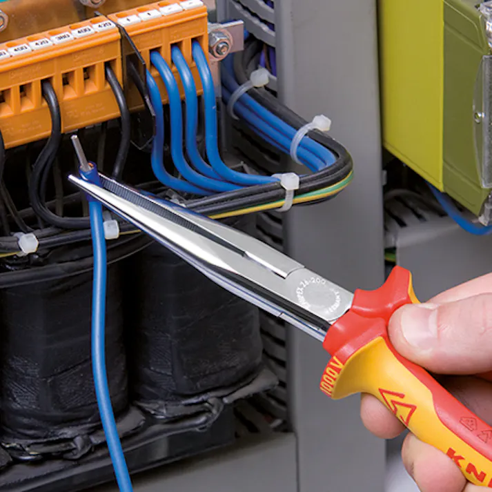 KNIPEX(クニペックス) 絶縁ラジオペンチ(グリップ/直/落下防止) 200mm EA537KC-201 4518340147201【別送品】