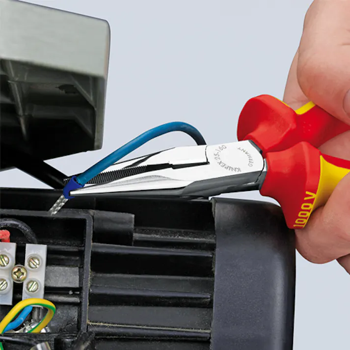 KNIPEX(クニペックス) 絶縁ラジオペンチ(グリップ/落下防止) 160mm EA537KD-161 4518340147171【別送品】