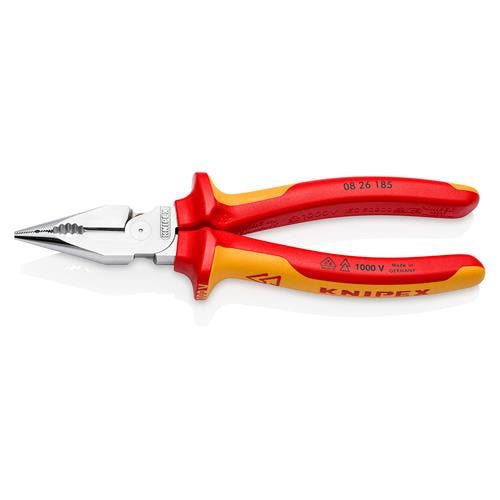 KNIPEX(クニペックス) 絶縁ニードルノーズペンチ(グリップ/カッター付) 185mm EA537LB-26 4518340192461【別送品】