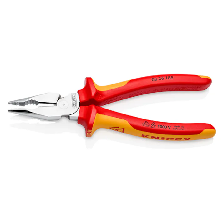 KNIPEX(クニペックス) 絶縁ニードルノーズペンチ(グリップ/カッター付) 185mm EA537LB-26 4518340192461【別送品】