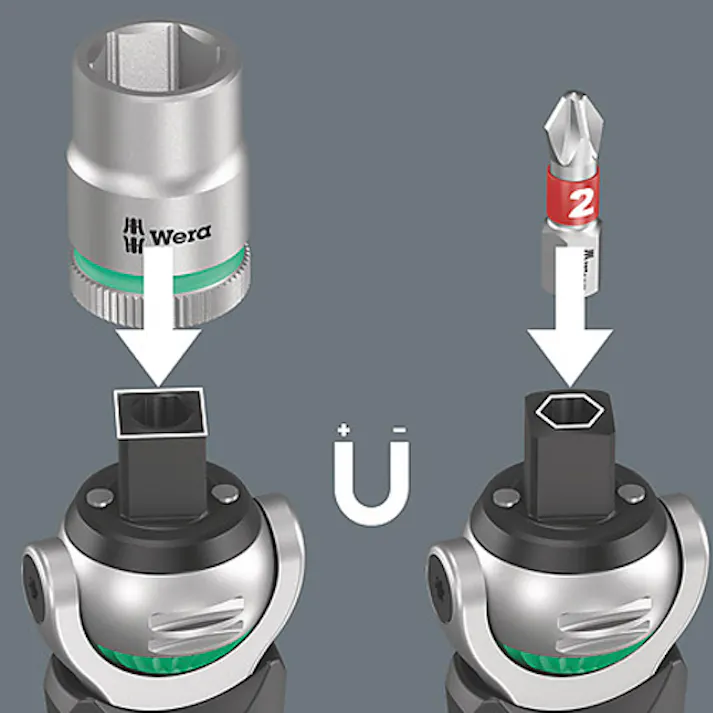 Wera コンビネーションドライバービットセット 3/8”DR(1/4”Hex) EA550BP-62 4518340037069【別送品】