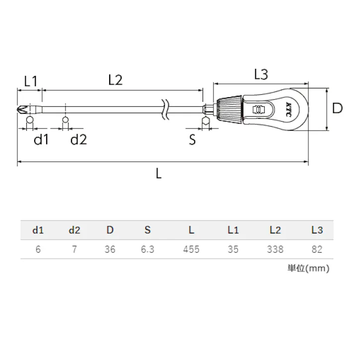 京都機械工具(KTC) ヘッドライト光軸調整ロングレンチ EA557BJ-630 4550061303757【別送品】