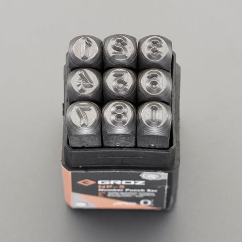 数字刻印セット 2mm(3/32”)/9本組 EA591GA-2 4518340176911【別送品