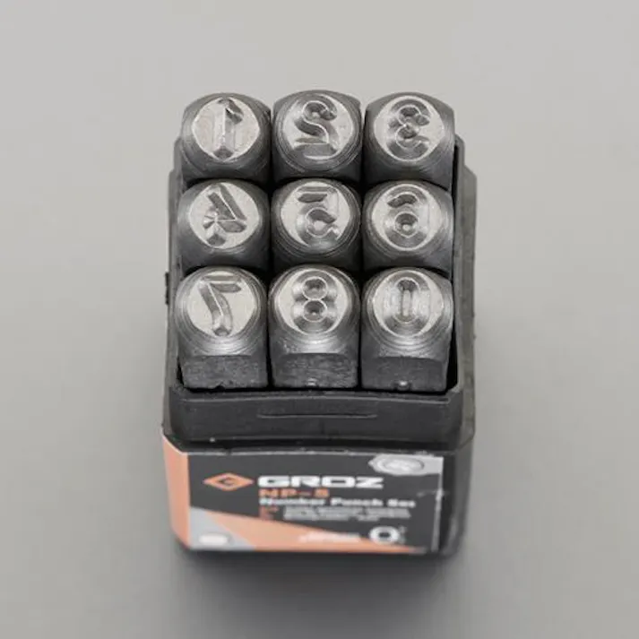 数字刻印セット 5mm(3/16”)/9本組 EA591GA-5 4550061422434【別送品】