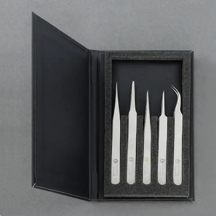 超精密ピンセット(ステンレス製) 5本組 EA595H-1 4550061834527【別送品】