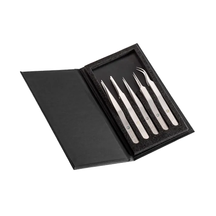 超精密ピンセット(ステンレス製) 5本組 EA595H-1 4550061834527【別送品】