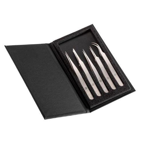 超精密ピンセット(超合金製) 5本組 EA595H-31 4518340302808【別送品】