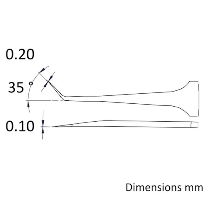 超精密ピンセット(ステンレス製) 0.2x110mm/3C EA595HA-15 4550061836507【別送品】