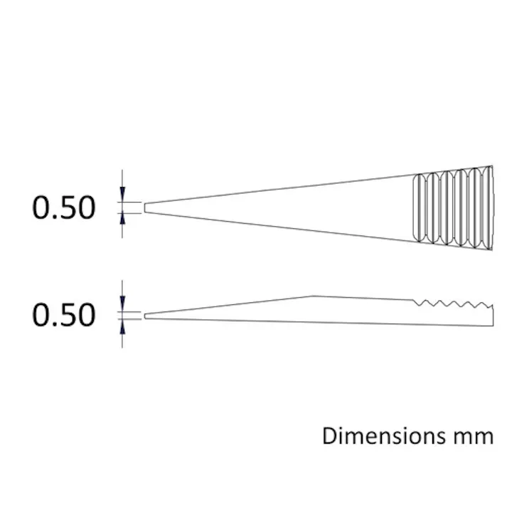 精密ピンセット(ステンレス製) 0.5x120mm/00D EA595HA-201 4550061846223【別送品】