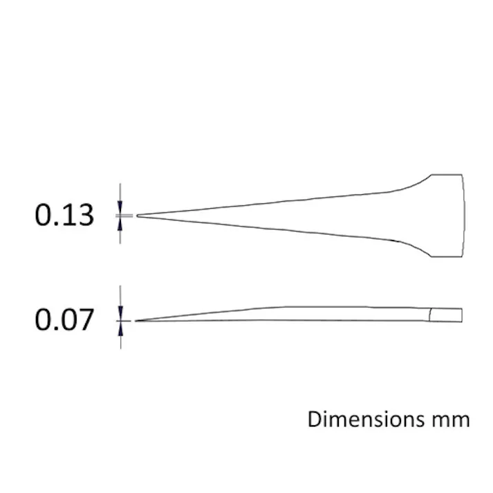 超精密ピンセット(ステンレス製) 0.13x120mm/2 EA595HA-23 4550061836514【別送品】