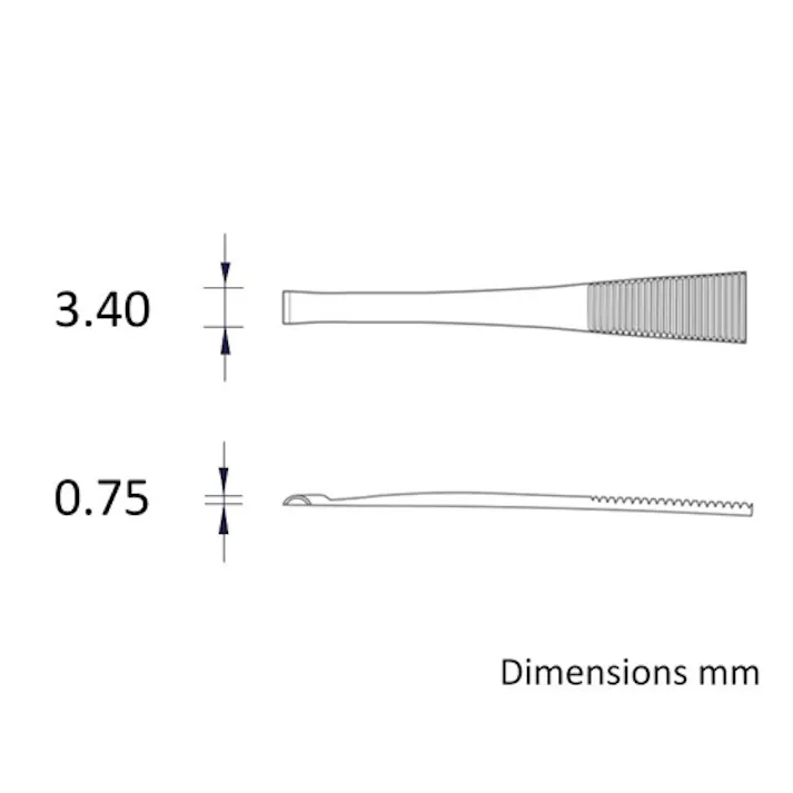精密ピンセット(ステンレス) 3.4x117mm/571 EA595HC-21 4550061886779【別送品】